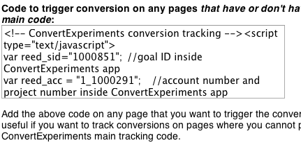 Third Party Goal tracking on A/B testing multivariate testing