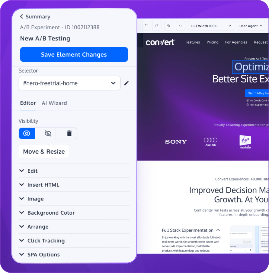 Intuitive Visual Editor