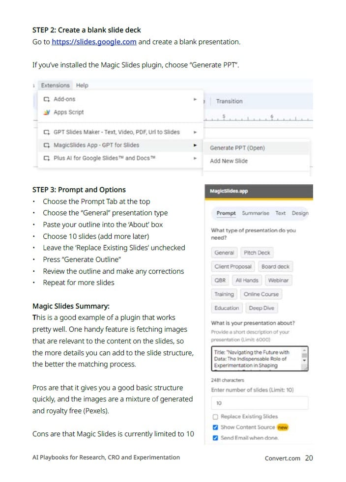 Generating Presentations playbook