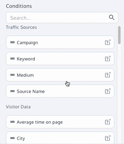 New Audience - Conditions