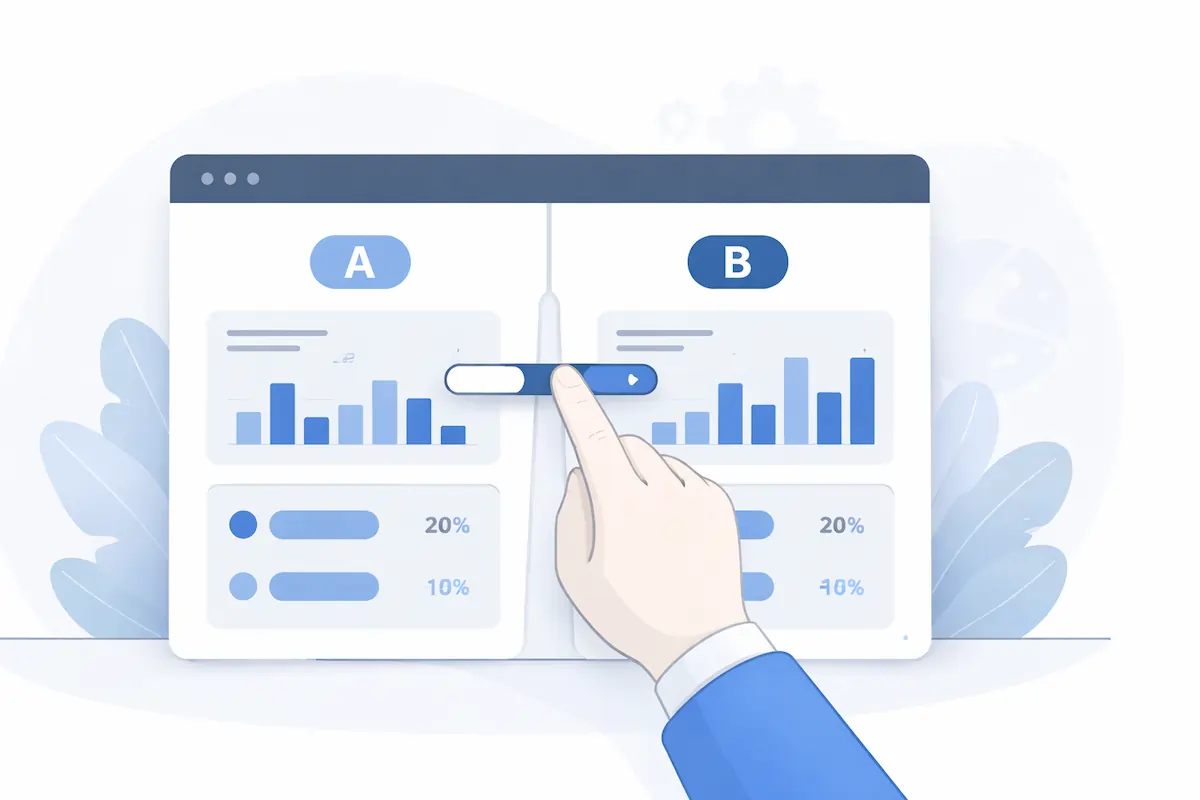 Illustration for preventing p-hacking in A/B testing with Convert