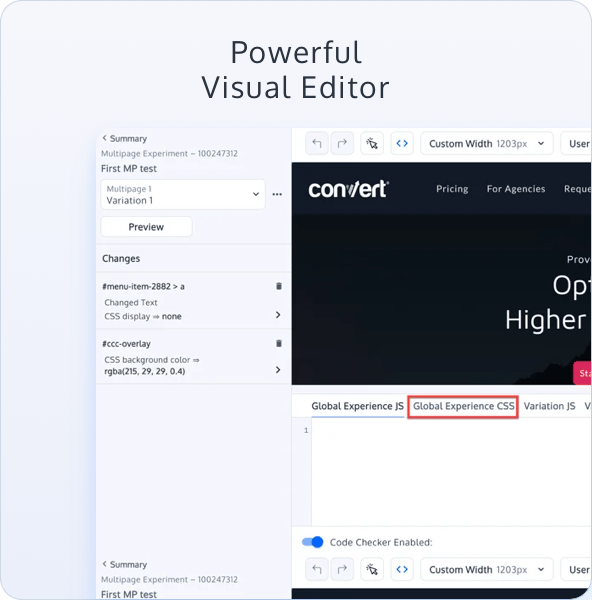 Powerful Visual Editor