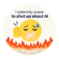 Sticker: I solemnly swear to shut up about AI.