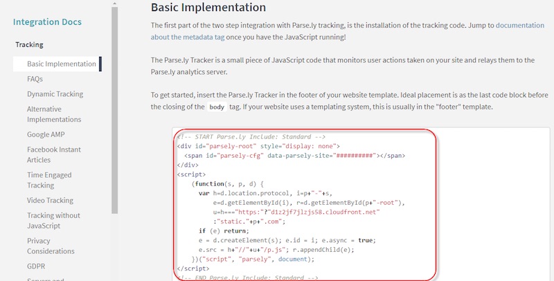 Parse.ly Integration Screenshot - 1