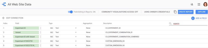 Google Data Studio Integration Screenshot - 1