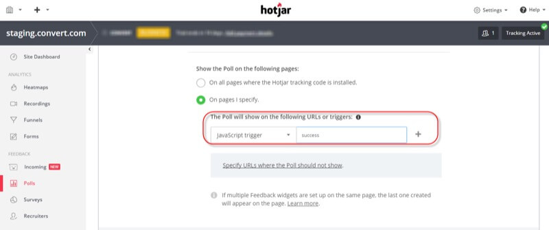 Hotjar feature is the Feedback tool 