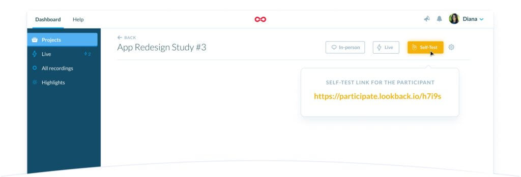 Setting up a self test in Lookback