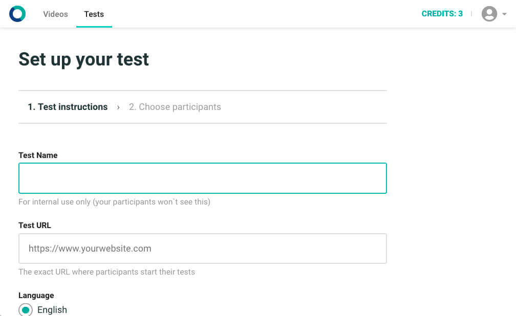 Userbrain user testing feature