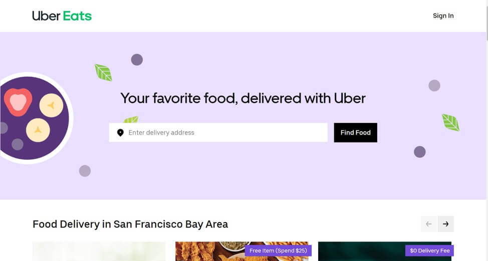 Uber Eats food delivery service COVID-19