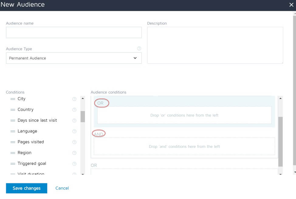Creating new audiences in Convert Experiences