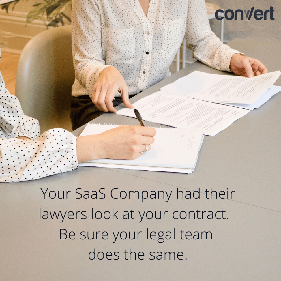 renegotiate Enterprise SaaS A/B testing contract legal team