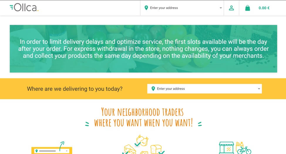 Ollca France delivery service COVID-19
