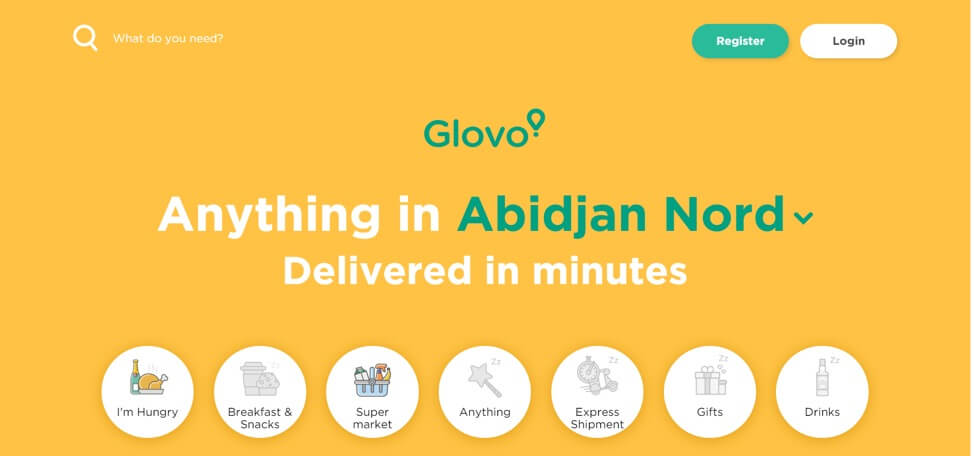 Glovo delivery service COVID-19