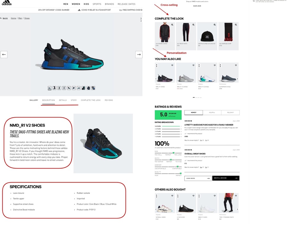Adidas persuasive product copy analysis