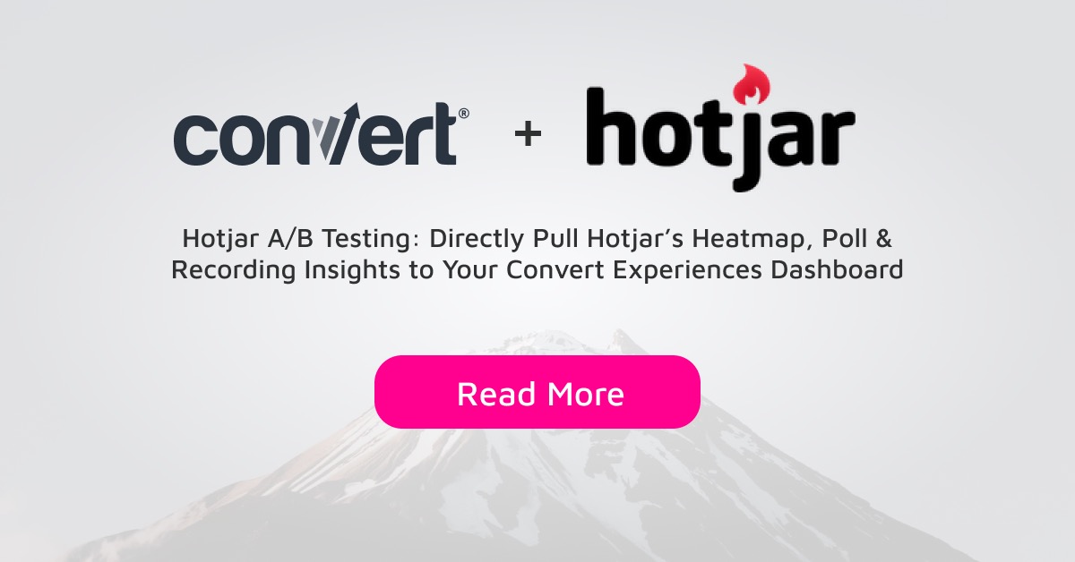 Hotjar + Convert: One Tag A/B Testing Setup