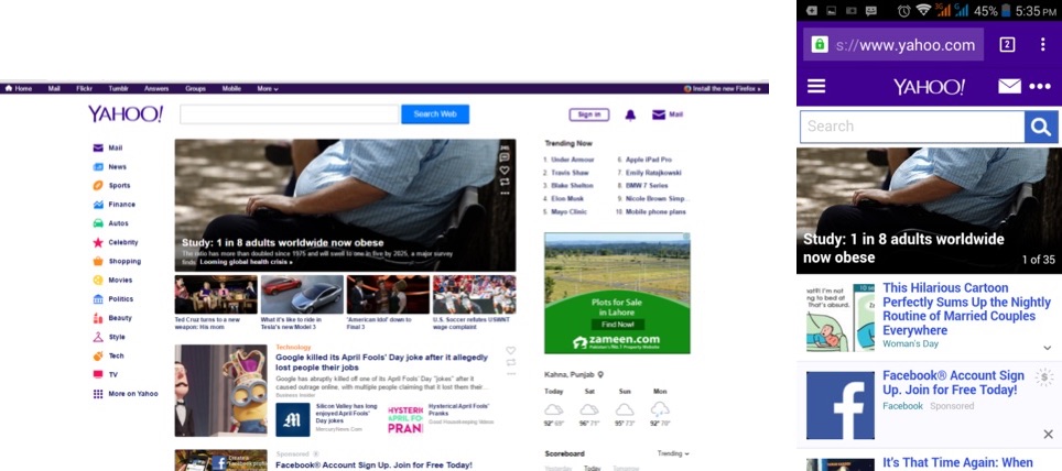 Yahoo Mobile Experiences