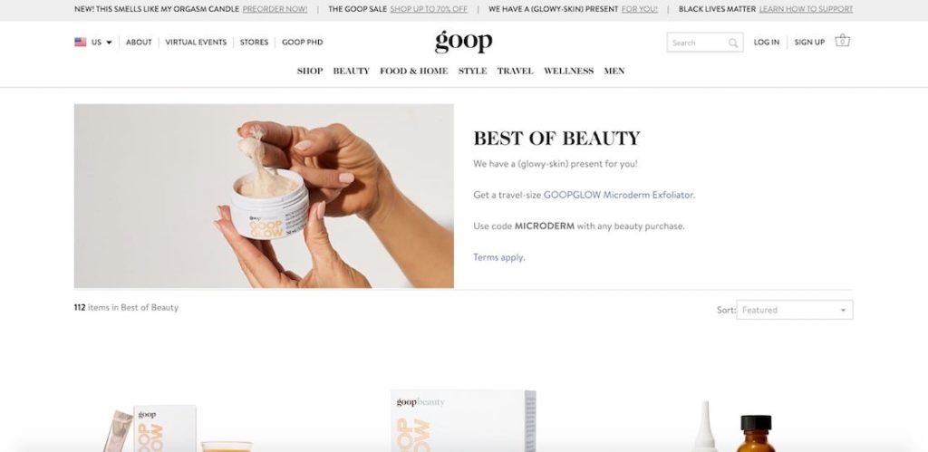 Goop giveaway support copy persuasion science