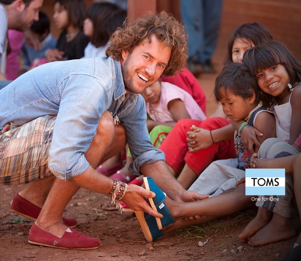 Toms shoes shares the story of their founder, Blake Mycoskie