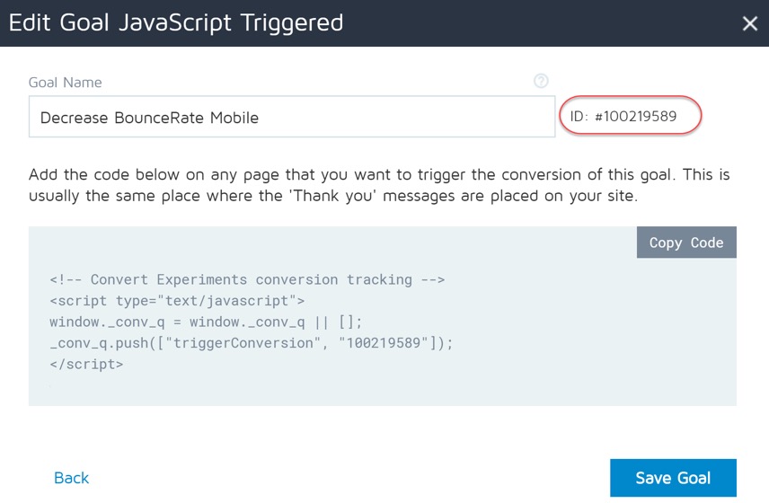 Convert Experiences as your A/B testing tool) to experiment