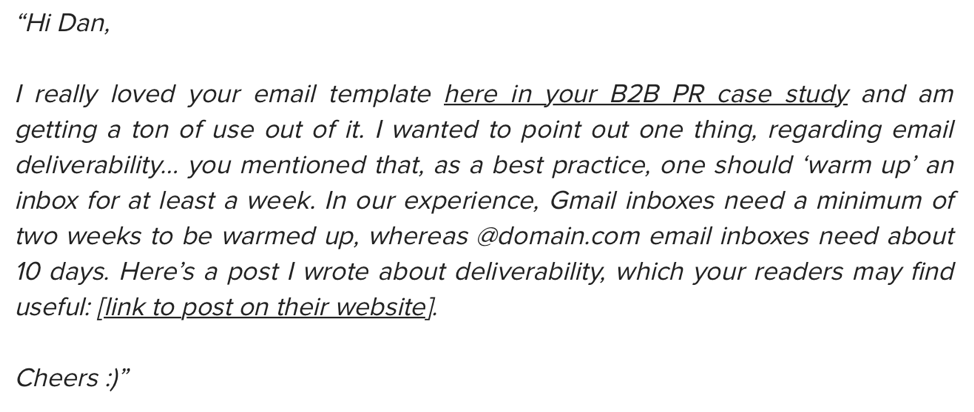 A/B testing email long copy variation