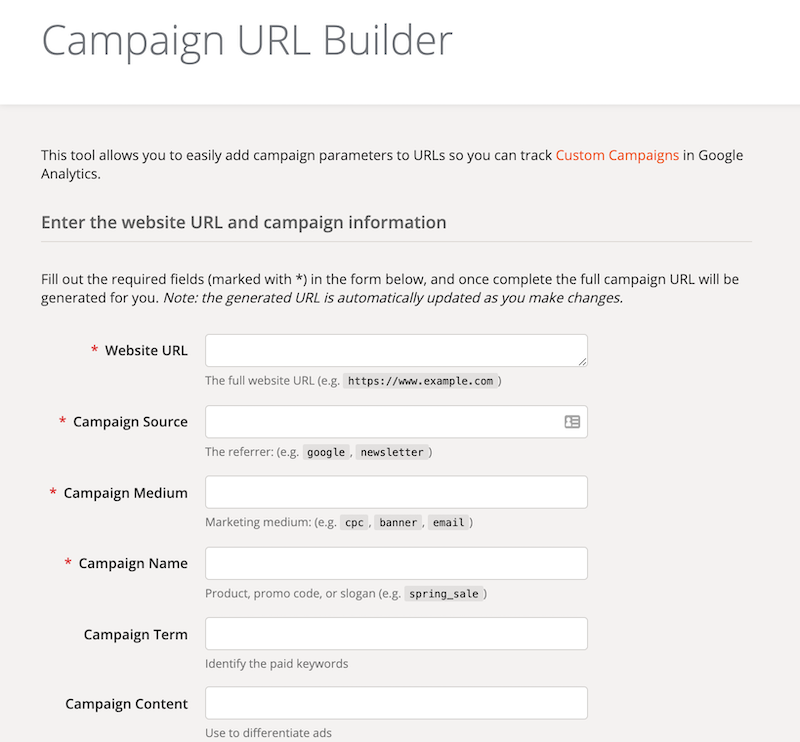 UTM Parameters: Google's Campaign URL Builder 