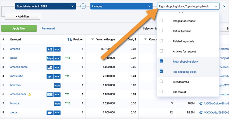 Find Commercial-Intent Queries Your Competitor is Ranking For