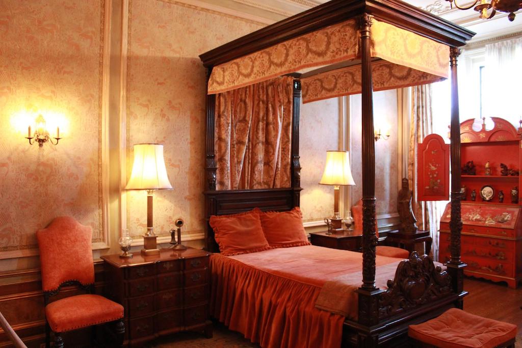 How beautiful bedrooms used to be, this is a one inside the Casa Loma.