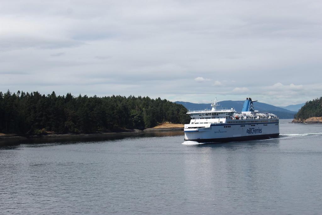 The Ferry that crosses to Vancouver Island, where Victoria is located.