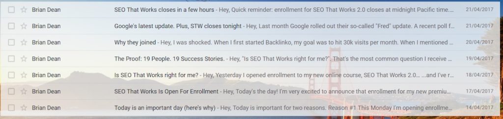 The content of these email autoresponder series is created in advance