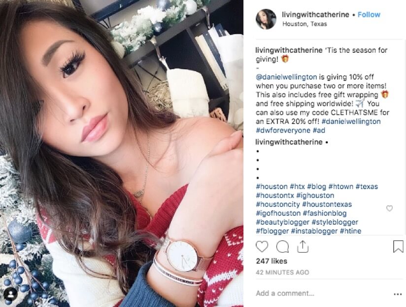 influencers are increasingly taking photos of themselves using products to boost sales