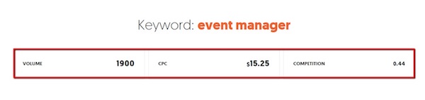 take a look at the keyword “event manager"