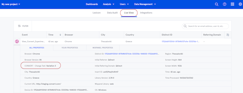 Mixpanel Integration Screenshot - 3