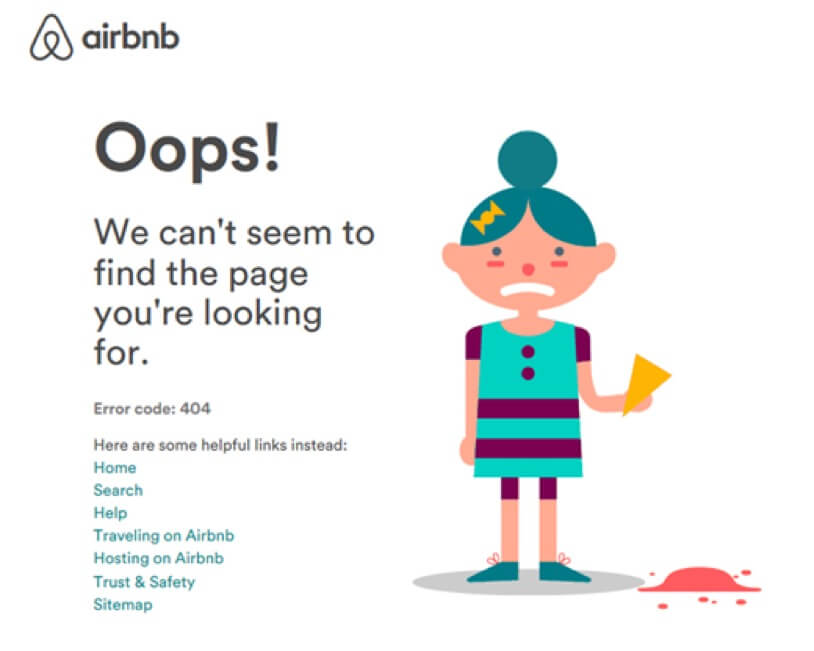 404 page by Airbnb