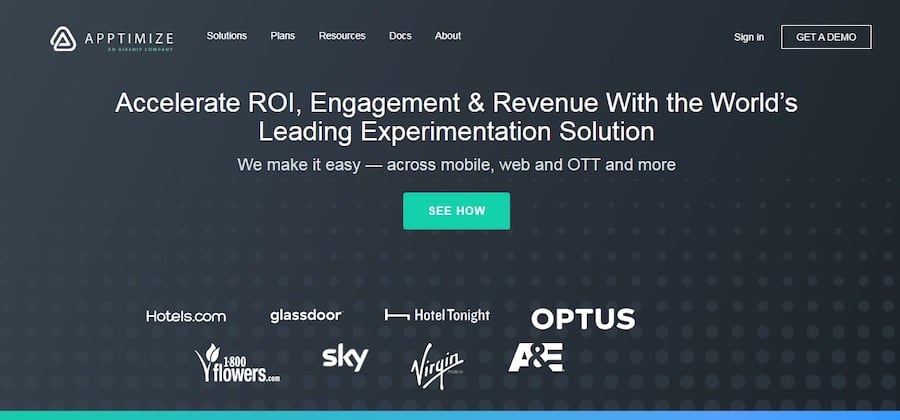Apptimize top A/B testing platforms