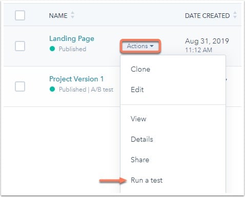 HubSpot, run a test