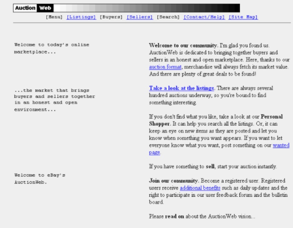 tag: ebay in 1996 ecommerce UX