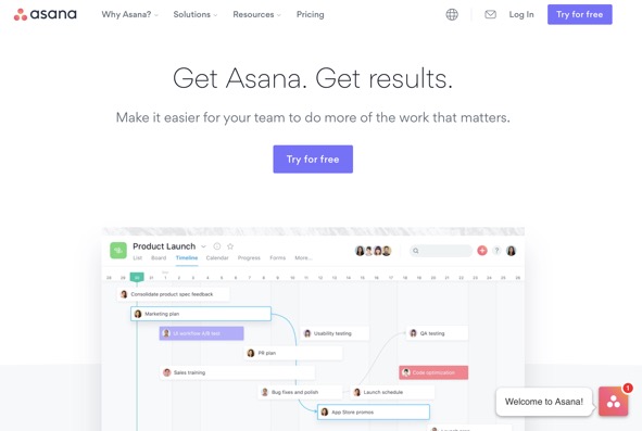 effective facebook ad landing pages Asana