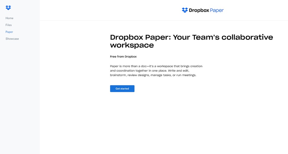 Dropbox Paper’s zero state UX design