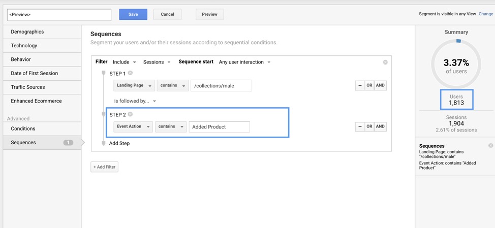 Google Analytics CRO funnel optimization step 2