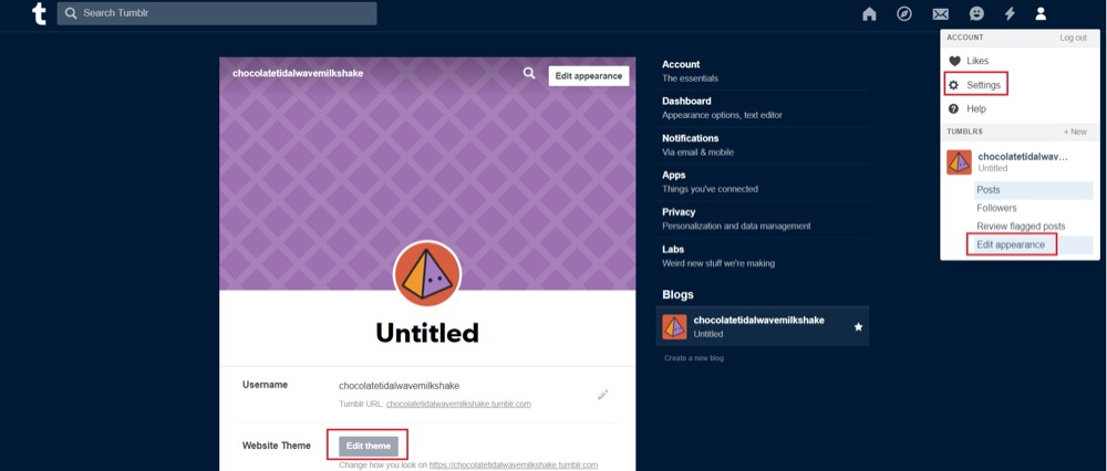 Tumblr Integration Screenshot - 1