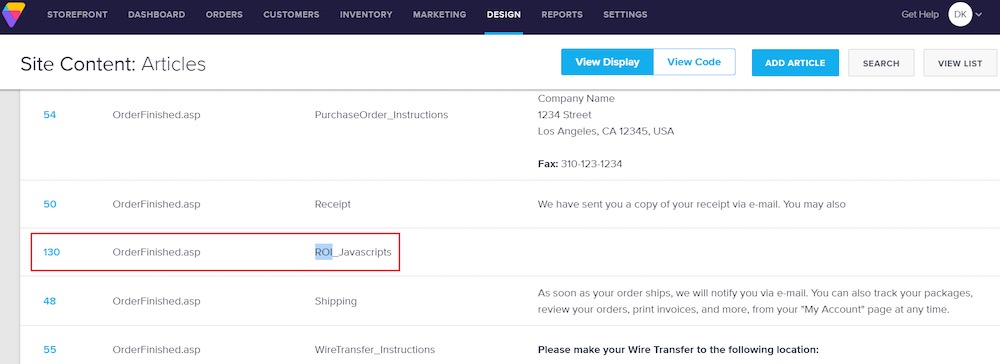Volusion Integration Screenshot - 6
