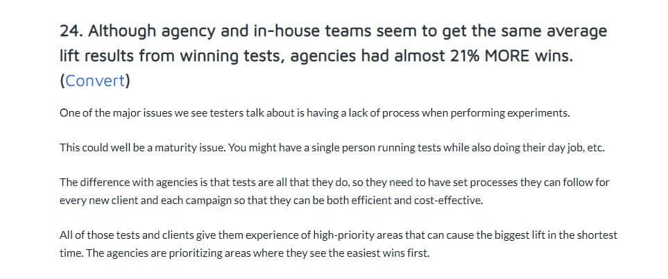 Convert A/B testing agencies vs in-house expert