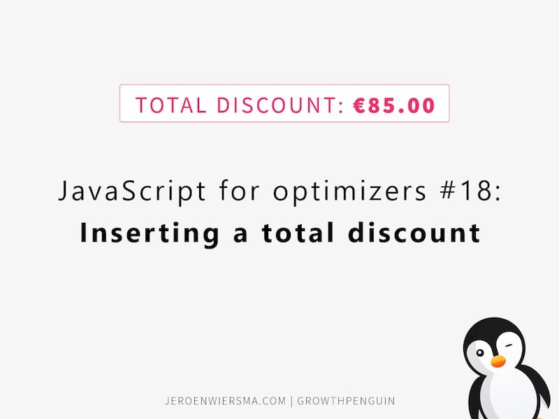 JavaScript for Optimizers: Inserting a Total Discount
