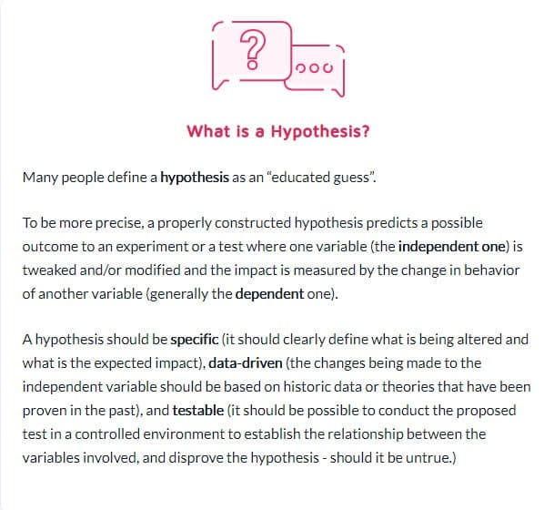 What is a hypothesis?