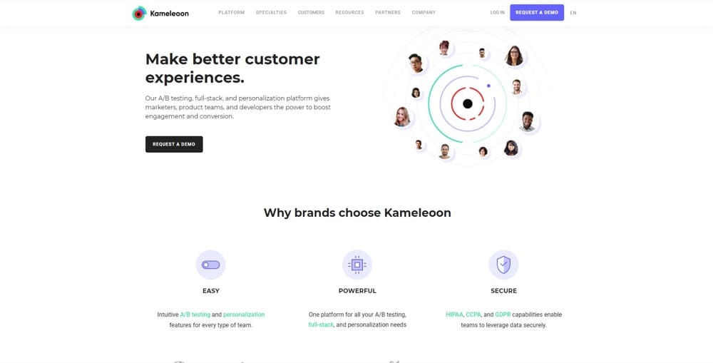 a/b testing personalization platforms Kameleoon