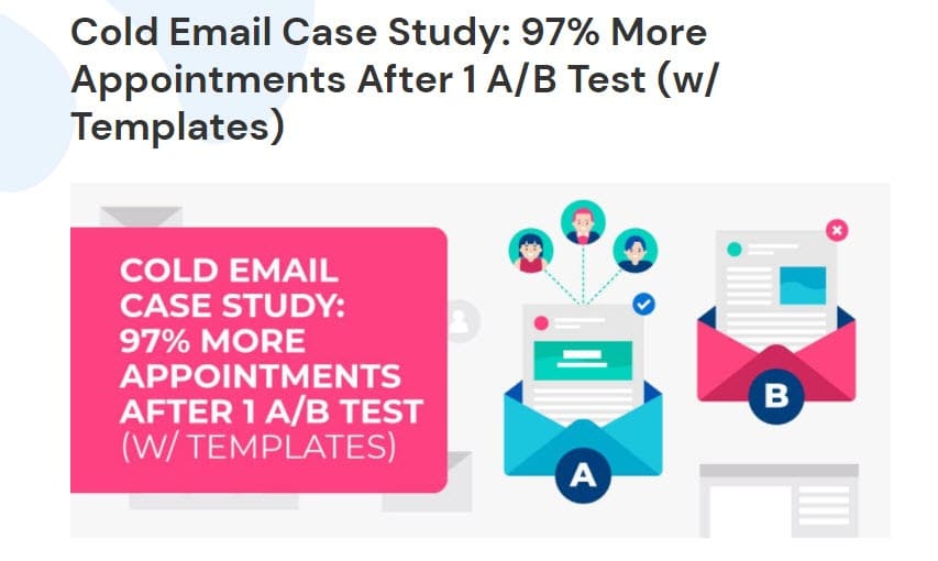A/B testing in marketing example Mailshake