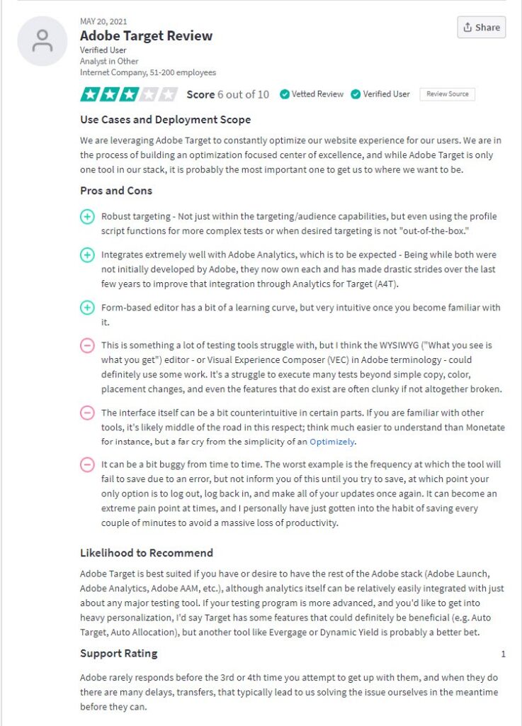 Adobe Target review