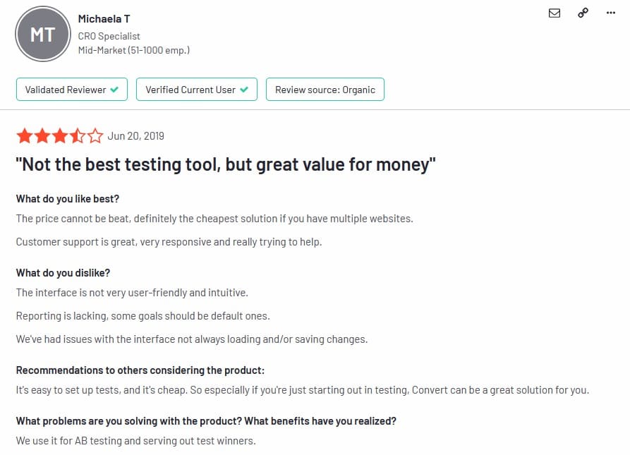 Best Shopify A/B Testing App Convert Experiences review