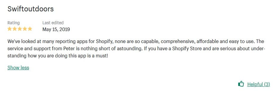 top Shopify app Conversific positive review