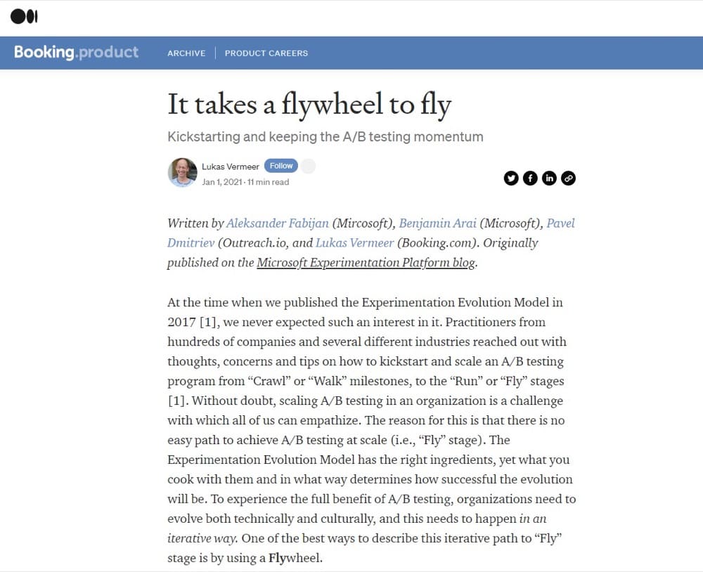 A/B testing flywheel concept